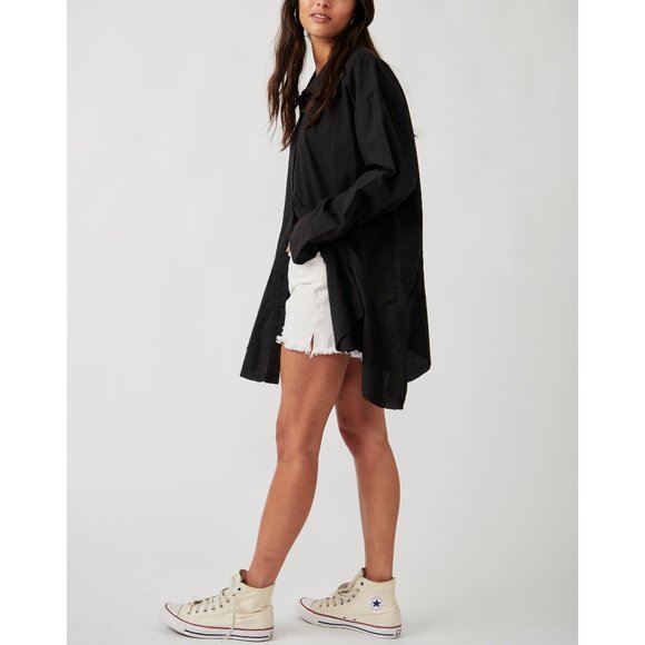 FREE PEOPLE Freya Poplin Tunic / Black - Picture 5 of 8